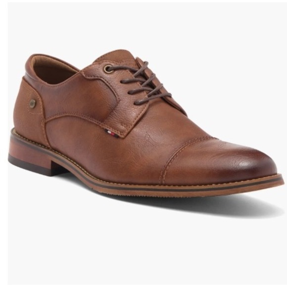 Tommy Hilfiger Barmi Cap Toe Mens Dress Shoes Derby Oxford Lace Up Sz 10 NEW - Picture 1 of 13